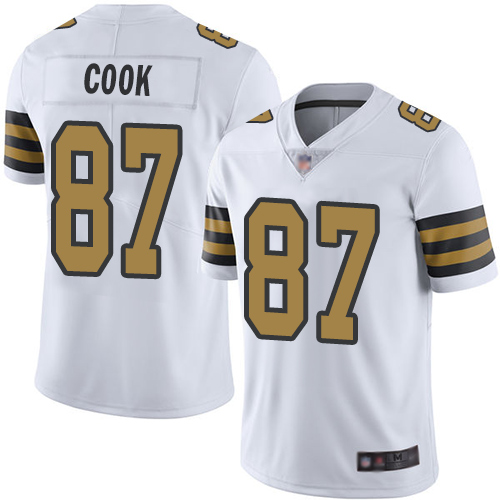 Men New Orleans Saints Limited White Jared Cook Jersey NFL Football #87 Rush Vapor Untouchable Jersey->youth nfl jersey->Youth Jersey